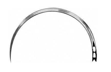 ШОВНА ГОЛКА №E1 КОЛЮЧА 45 mm, Ø 1 mm